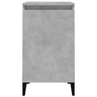 Nachtkastjes 2 st 40x35x70 cm bewerkt hout betongrijs - thumbnail