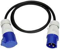 Max Hauri 163894 Stroom Verlengkabel Blauw, Zwart 1.5 m H07RN-F 3G 1,5 mm² Oliebestendig, UV-bestendig, Zuurbestendig - thumbnail