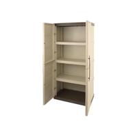 Kast TOOD 70 x 39 x 165 cm Beige Grijs Hars 60 Kg 70 x 39 x 165 cm - thumbnail