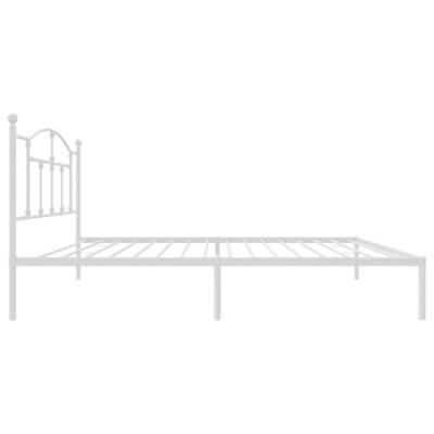 Bedframe met hoofdbord metaal wit 100x190 cm