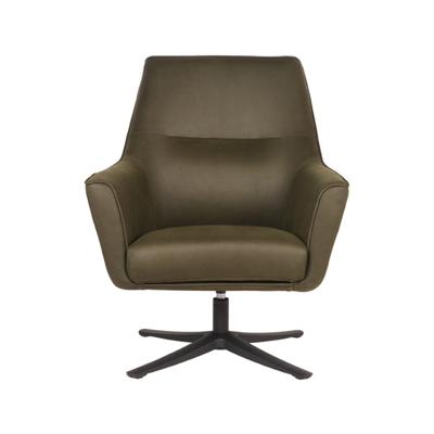 LABEL51 Draaibare Fauteuil 'Tod' Microfiber, kleur Army Green