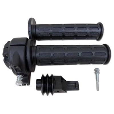 Domino gasgreep set "vintage" throttle grips alu sw 2-train vint dayt