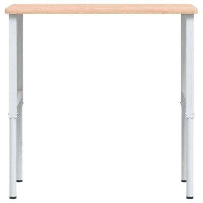 Werkbank rechthoekig 100x60x(71,5-98) cm massief beukenhout