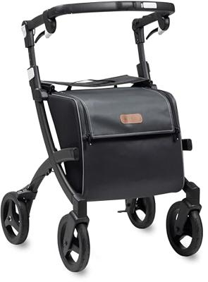 Rollz Flex 2 rollator classic (7,4 kg) | Rollator met grote boodschappentas | Matt Black | Lichtgewicht rollator | 3010RF0012 - thumbnail