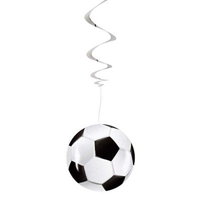 Set 3 Decoratie Swirls Voetbal
