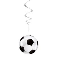 Set 3 Decoratie Swirls Voetbal - thumbnail