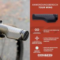 CONTEC handvatten "tour wing" ct grips tour wing 133 mm, black/grey - thumbnail