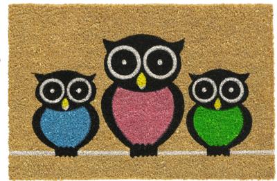 Ruco print l40b60cm welcome owls Hamat - Hamat