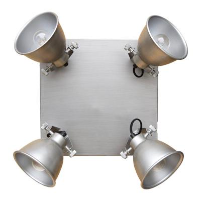 Urban Interiors Stoere spot 'Industrial' 4-lichts, kleur Antique Zink