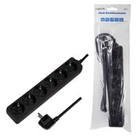 LogiLink LPS238B Stekkerdoos Zwart Randaarde stekker 1 stuk(s) - thumbnail
