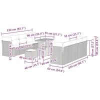 Tuinbankenset 11 pcs Beige poly rattan - thumbnail