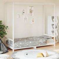 Kinderbedframe 80x200 cm massief grenenhout wit - thumbnail