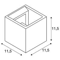 SLV WandlampSolid Cube Up-Down zwart zandsteen - 1000911 - thumbnail