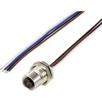 TRU COMPONENTS TC-12833048 Sensor/actuator inbouwbus M12 Aantal polen (sensoren): 4 Bus, inbouw 0.5 m 1 stuk(s) - thumbnail