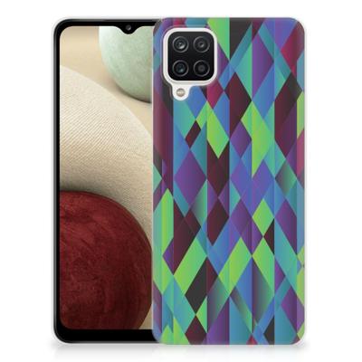 Samsung Galaxy A12 | TPU Hoesje | Abstract Green Blue