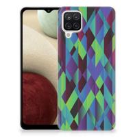 Samsung Galaxy A12 | TPU Hoesje | Abstract Green Blue - thumbnail