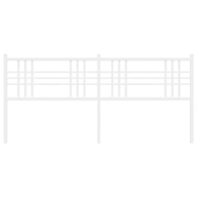 Hoofdbord 193 cm metaal wit Hoofdbord 193 cm metaal wit