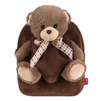 Perletti Backpack extra fluffy Tommy Bear 2,7 liter donkerbruin - thumbnail