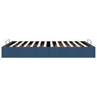 Bedframe zonder matras 140x200 cm stof blauw - thumbnail