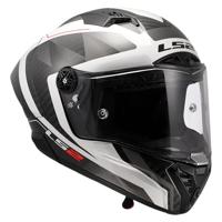 LS2 integraalhelm "ff805 thunder carbon gp diamond helmet ff805 thunder gp raute xxl white/grey - thumbnail