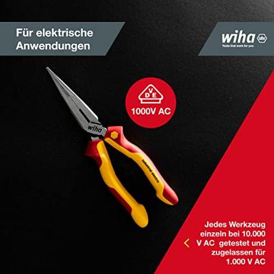 Wiha Punttang Industrial electric | met snijvlak | rechte vorm | 200 mm | 8" | Blisterverpakking - 38858 - 38858 - thumbnail