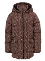 LOOXS Little winter jas meisjes - bruin/zwart - panter - thumbnail