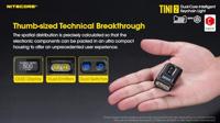 NiteCore TINI 2 grau Zaklamp werkt op een accu LED 500 lm 14 g - thumbnail