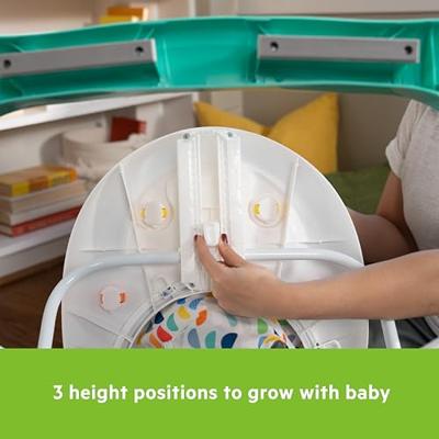 BRIGHT STARTS 2-in-1 Omvormbare en Opvouwbare Babyloopstoel - Licht en Geluid - Afneembaar Speeltje, Muziek, Verstelbare Hoogte