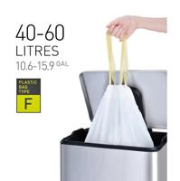 Afvalzak eko mdpe type f trekb 64x75cm 40-60l wit | 6 stuks - thumbnail