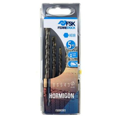 Borenset Ferrestock 3 / 4 / 5 / 6 / 8 mm Universeel Beton Zeshoekig