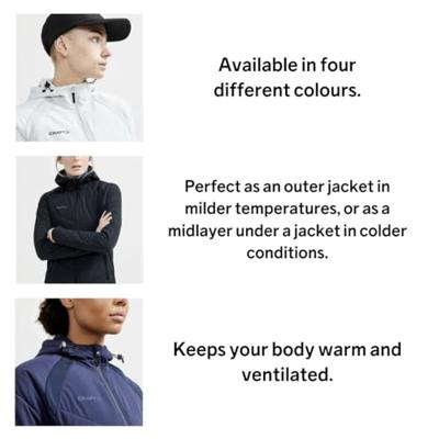 Craft 1911001 Adv Explore Hybrid Jacket Wmn - Rift - S Craft 1911001 Adv Explore Hybrid Jacket Wmn - Rift - S