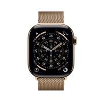 Apple Watch Series 11 GPS + Cellular - 46 mm - Gouden titanium kast - Gouden Milanese Loop-band - M/L - thumbnail