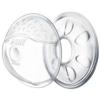 Set van 4 Philips AVENT Comfort borstvoedingskussens + cupvullingen transparant - thumbnail