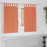 Gordijnen met gordijnen 2 pcs Terracotta Polyester - thumbnail