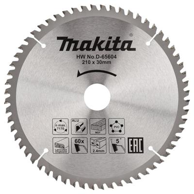 Makita Accessoires D-65604 Afkortzaagblad | div. materialen | 210x30x2,4 | 60T | 5g - D-65604 Makita Accessoires D-65604 Afkortzaagblad | div. materialen | 210x30x2,4 | 60T | 5g - D-65604