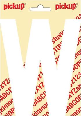 Plakletter Nobel Sticker letter W wit Pickup - Pickup Plakletter Nobel Sticker letter W wit Pickup - Pickup