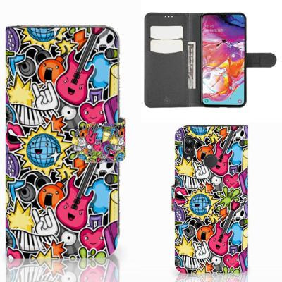 Samsung Galaxy A70 | Wallet Case | met Pasjes | Punk Rock Samsung Galaxy A70 | Wallet Case | met Pasjes | Punk Rock