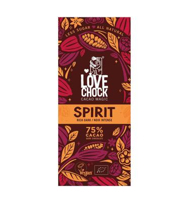Lovechock Spirit Vegan Pure Chocolade | 75% Cacao