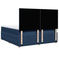 Boxspring met matras stof blauw 180x200 cm - thumbnail