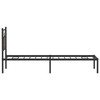 Bedframe zonder matras bewerkt hout bruin eikenkleur 90x200 cm - thumbnail