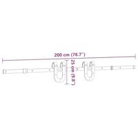 VidaXL Doos met onderdelen voor schuifdeur 200 cm staal zwart - thumbnail
