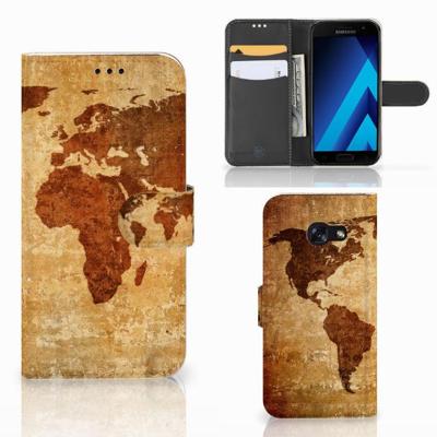 Samsung Galaxy A5 2017 | Flip Cover | Wereldkaart | Portemonnee hoesje