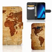 Samsung Galaxy A5 2017 | Flip Cover | Wereldkaart | Portemonnee hoesje - thumbnail