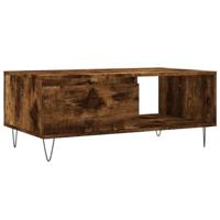 Salontafel 90x50x36,5 cm bewerkt hout gerookt eikenkleurig - thumbnail