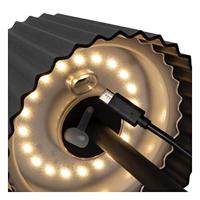 Lucide JUSTINE - Oplaadbare Tafellamp Binnen/Buiten - Accu/Batterij - LED Dimb. - 1x2W 2700K - IP54 - Met draadloos oplaadstation - Zwart - thumbnail