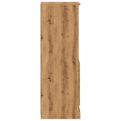 Hoge kast 36x35,5x103,5 cm bewerkt hout artisanaal eikenkleurig Hoge kast 36x35,5x103,5 cm bewerkt hout artisanaal eikenkleurig