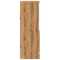 Hoge kast 36x35,5x103,5 cm bewerkt hout artisanaal eikenkleurig - thumbnail