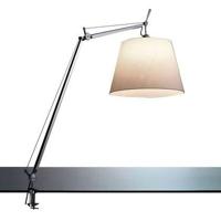 Artemide Tolomeo Mega klemlamp retrofit met schakelaar 36cm perkament - thumbnail