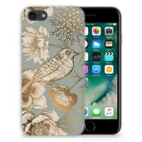 TPU Case voor iPhone SE 2022 | SE 2020 | 8 | 7 Vintage Bird Flowers - thumbnail