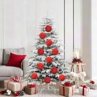 Kerstbal Set 9 pcs Rood - thumbnail